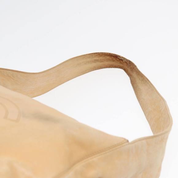 CHANEL COCO Mark Shoulder Bag Leather Beige CC Auth 87307 - Picture 8 of 16